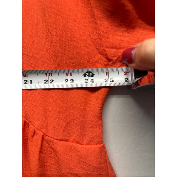 Chicsoul Oversized Bright Orange Babydoll Flowy Dress Size 2XL Feminine NWOT - Picture 4 of 8